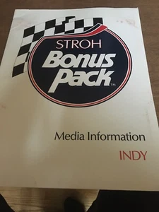 1988 Al Unser Jr Indy Car Indy 500 CART Stroh’s Racing Press Kit Media Guide - Picture 1 of 3