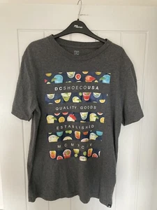 DC Shoes Grey Cocktails Print T-shirt (Medium) - Picture 1 of 6