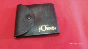 Vintage Black ORVIS 6 Pocket Leader Wallet w/ 8 Original Leaders - Picture 1 of 6