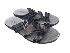 Clarks Patent Leather  Sandals Size 9 M - Picture 1 of 8