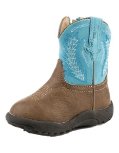 Roper Western Boots Girls Zip Up Cowbabies Blue 09-016-1900-2924 BU - Picture 1 of 1