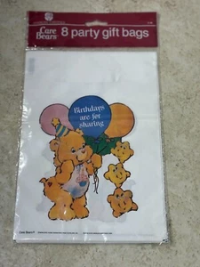 Vintage American Greeting Cards Care Bears 8 Party Birthday Gift Bags 1989 NOS - Picture 1 of 17
