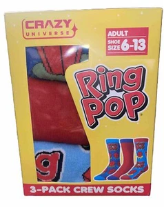 Calze equipaggio anello pop 3 paia retrò anni '90 uomo donna divertente novità regalo nuovi - Foto 1 di 7