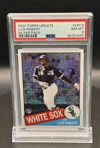 2020 Topps Update Luis Robert Silver Pack 1985 Rookie RC #CPC9 PSA 8 ~ NM / MINT - Picture 1 of 5