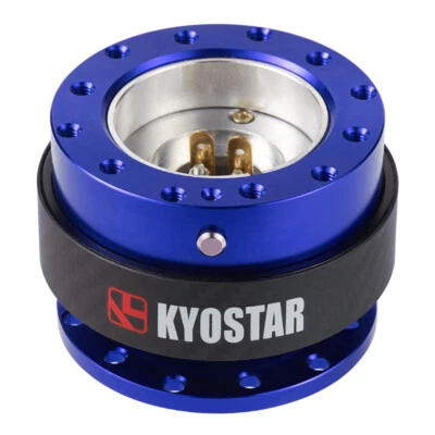 Blue New Universal Dry Carbon Fiber Steering Wheel Quick Release Control Hub - Image 1 of 4