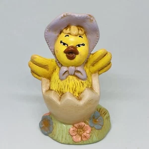 Vintage Collectable Hobbyist Figurine 1983 Yellow Chick In Egg Easter Spring - Picture 1 of 10