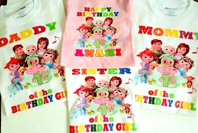 Customized Birthday Party Family Matching T-Shirt Personalize - Image 1 of 4