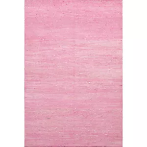 2' x 3' Handgewebt 100% Seide Modern Flachgewebe Kelim Orientteppich 2x3 Rosa - Bild 1 von 5