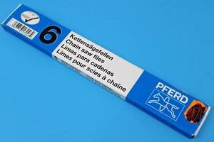 Pferd Rundfeile für Sägekette von Motorsäge Ø 5,16 mm x 200 mm 3/8" Vollmeißel - Bild 1 von 4