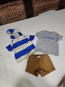 Carter's Infant/Toddler Boys 3-Piece Short Sleeve Romper and Shorts Playwear Set - Picture 1 of 5