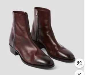Handmade Mens brown zipper boot, Men brown dress boots, Men ankle boot - Picture 1 of 4