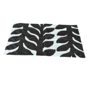 Pottery Barn Lilo Appliqué Lumbar Pillow Cover Cotton Linen Charcoal Cream NWT - Picture 1 of 13