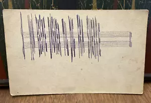 Vintage Puzzle Postcard Tilt Read Optical Illusion Music Staff Line Best Wishes - Picture 1 of 8
