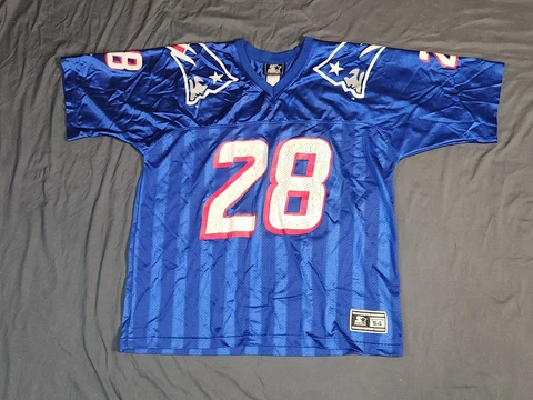 Vintage Curtis Martin Starter Men's Size 54 (3XL) Football Jersey Patriots 90s Cover