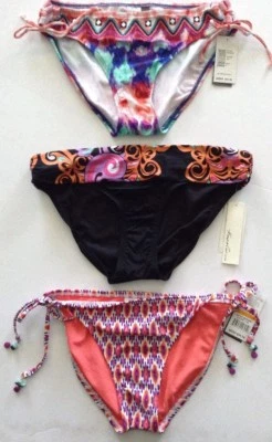 Bundle 3-pc Lot Kenneth Cole NY Womens Swimwear Swimsuit Bikini Bottoms Small - Imagem 1 de 4