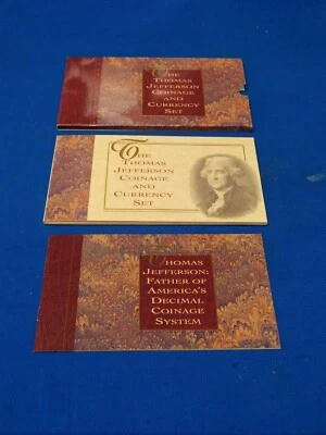 1993 THOMAS JEFFERSON COINAGE AND CURRENCY SET ~ United States Mint - Image 1 of 4