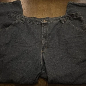 Wrangler Fleece Lined Carpenter Jeans Size 40 x 30 Medium Wash Workwear NWOT - Picture 1 of 8