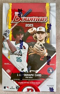 2023 Bowman Baseball HOBBY BOX 1 Autograph Factory Sealed - Picture 1 of 3