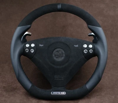 R171 W164 W219 W209 W203 Bespoke Steering Wheel flat bottom AMG big paddles - Image 1 of 4