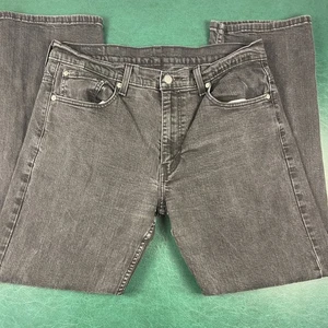 Pantalones de mezclilla Levis 569 para hombre 34x32 negros lavados oscuros 5 bolsillos sueltos holgados Grunge City EE. UU. - Imagen 1 de 10