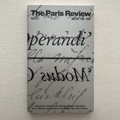 Vintage 1987 The Paris Review Issue #105 Winter 1987 Paperback - Image 1 of 4