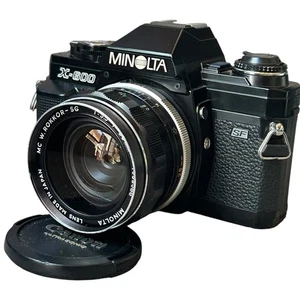Minolta X-600 35mm SLR Film Camera Lens (MC W.ROKKOR-SG 28mm F3.5) Work From JP - Picture 1 of 17