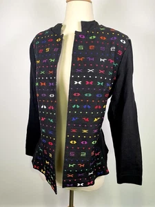 Vintage Utatlan Antigua Guatemaltekisch handgewebt bestickt Folk Boho Jacke Maya klein - Bild 1 von 11