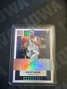 2017-18 Panini Status - Elite Signatures Myles Turner #ES-MTN (AU) - Picture 1 of 2