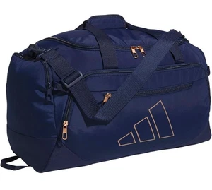 Adidas Defender 5 Small Duffel Bag, Blue Gold Metallic - Picture 1 of 3
