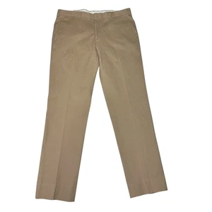 Brooks Brothers Regent Tan Cotton Blend Dress Pants Woven TBM Fabric Italy 38x33 - Picture 1 of 14