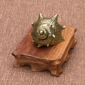 Tabletop Figurine Brass Conch Animal Statue Small Sculpture Home Decor Gifts - Picture 1 of 9