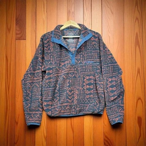 LL Bean Women's Small Multicolor Fleece Jacket Snap Closure Casual Fall - Picture 1 of 20