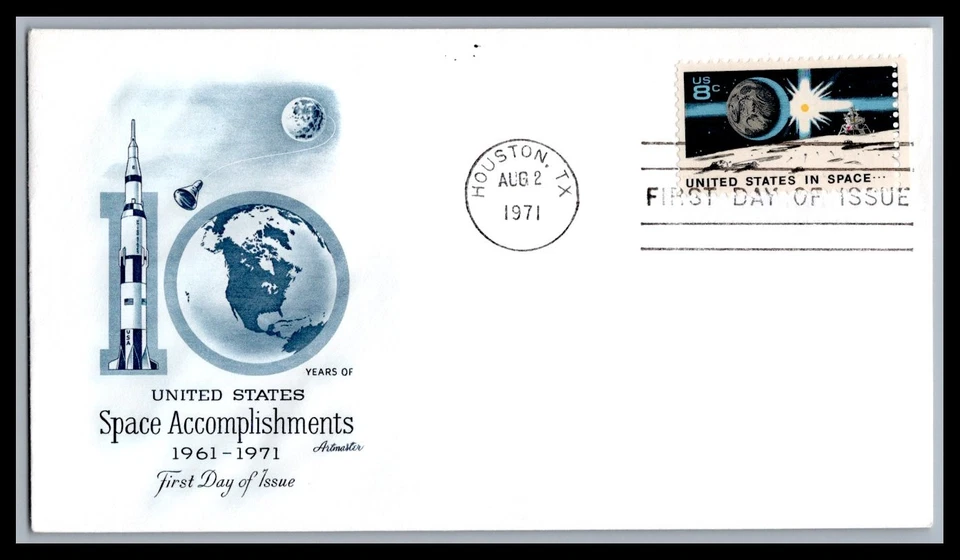 US FDC # 1434 8c Space Achievement Artmaster   Huntsville 1971, 9h395 - Image 1 of 1