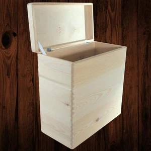 Juego de cajas de madera largas de 3 niveles cajas apilables con tapa torre delgada 40x20x40,5 cm - Imagen 1 de 11