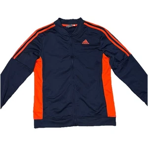 Chicos Jóvenes Adidas Azul Marino Naranja Cremallera Calentamiento Chándal Chaqueta Talla Grande - Imagen 1 de 7