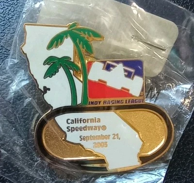 2003 Indy Racing League California Speedway Hat / Lapel Pin New - Image 1 of 4