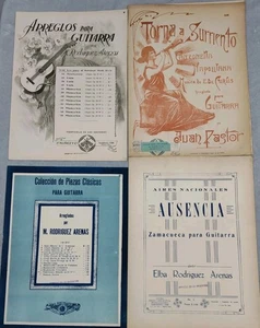 Mario Rodriguez Arenas Lot Of 4 Sheet Music Spanish Classical Guitar Vtg Old - Picture 1 of 2
