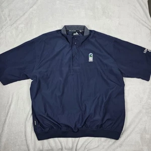 Ashworth Jacket Mens 2XL Blue Pullover Golf Beach Club Water Wind Resistant Y2K - Picture 1 of 15