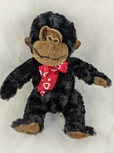 Walmart Baby Gorilla Plush 11 Inch Red Heart Ribbon Stuffed Animal Toy - Picture 1 of 6