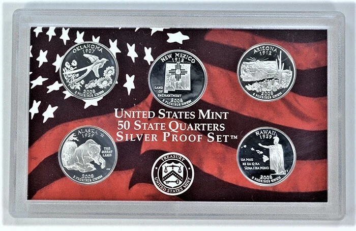 2008 S  US Mint Quarters Silver Proof Set # 327  V3 - Image 1 of 2