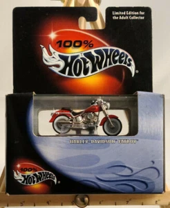 Hot Wheels 100% Black Box Harley Davidson Fat Boy Red 2000 - NIB Sealed - Picture 1 of 3