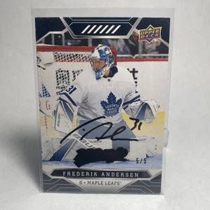 2019-20 Upper Deck MVP Super Script Black #27 Frederik Andersen 5/5 - Picture 1 of 2