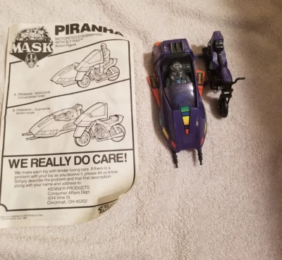 Kenner M.A.S.K. Manual Piraña con Sly Rax Foto 1 de 4