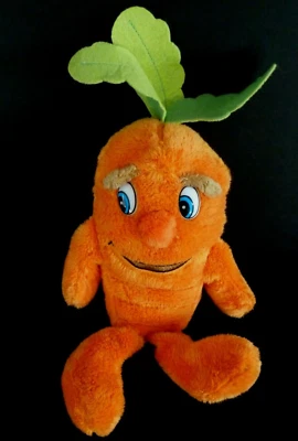 *. DOUDOU PELUCHE LIDL PLAYTIVE CAROTTE ORANGE VERT DELTA SPORT - EXCELLENT ETAT - Photo 1/4