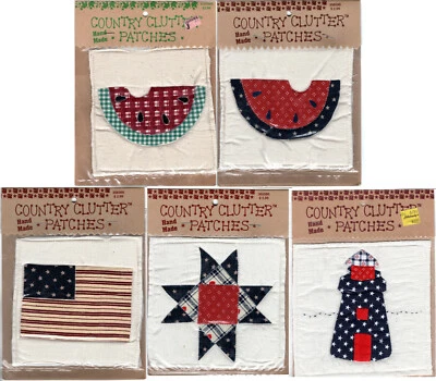 14pc Lot Westrim Crafts Country Clutter Patches Flag Watermelon Quilt Lighthouse - Image 1 of 2