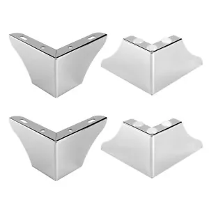 3 Inch Metal Furniture Legs Set of 4 Heavy Duty Furniture Feet Minimalist Des... - Picture 1 of 6