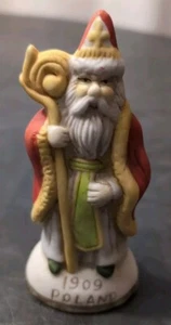 Vtg Santas From Around the World Dated Bisque Figurine 1909 Poland - Picture 1 of 5