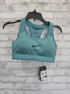 Women Nike Swoosh Dri Fit The Victory Bra Medium Support Size XS Teal NWT - Picture 1 of 5