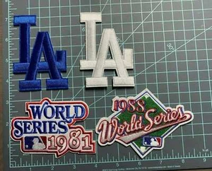 Dodgers World Series Championship Set of 4 Iron on Patch - - Picture 1 of 1