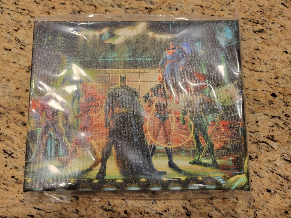 Thomas Kinkade DC - The Justice League 10 Gallery Wrapped Canvas